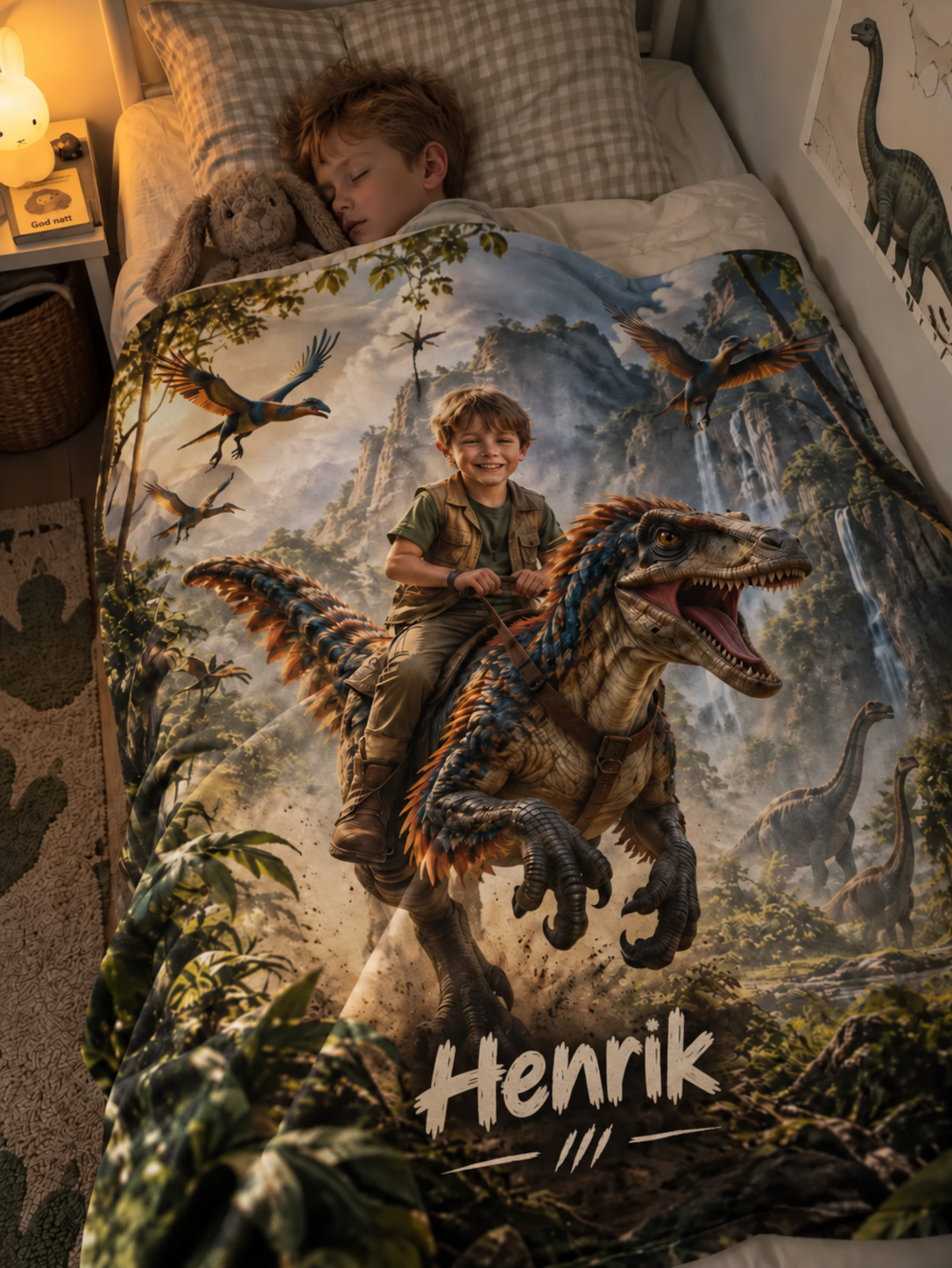 Personlig Dino-teppe