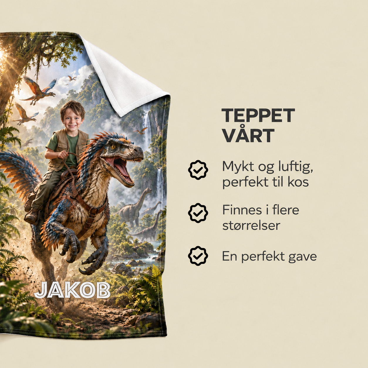 Personlig Dino-teppe